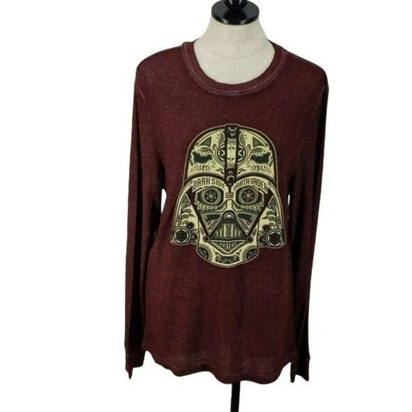 Star Wars Darth Vader Thermal Long Sleeves thermal Medium sweater - Picture 1 of 5